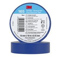 Banda electrică de vinil 3M ™ ™ TEMFLEX ™ 165, albastru, 15 mm x 10 m, 100 rulouri/carcasă