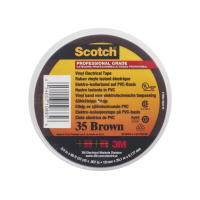 Banda electrică de codificare a culorilor scotch® vinil 35, maro, 19 mm x 20 m