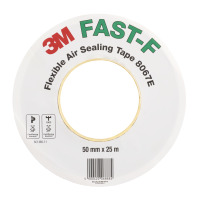 Bandă de etanșare a aerului flexibil 3M ™ 8067E - Fast F, Tan, 50 mm x 25 m, 0,25 mm