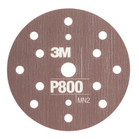 3M ™ Hookit ™ DISC ABRASIV FLEXIBILE 270J, 150 mm, 15 găuri, P800, 34420