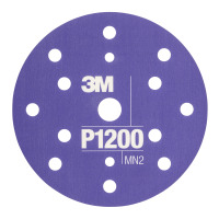 3M ™ Hookit ™ DISC ABRASIV FLEXIBILE 270J, 150 mm, 15 găuri, P1200, 34422