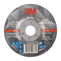 3M ™ Roata de măcinare a centru de argint, T27, 115 mm x 7 mm x 22,2 mm