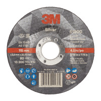 3M ™ Roată de argint, T42, 115 mm x 2,5 mm x 22,2 mm