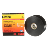 Banda electrică de vinil Scotch® Super 88, negru, 38 mm x 33 m