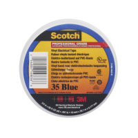 Banda electrică de codificare a culorilor scotch® vinil 35, albastru, 19 mm x 20 m