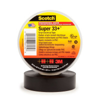 Banda electrică de vinil Scotch® Super 33+, negru, 19 mm x 20 m